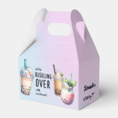 Bubbling over met opwinding bobba thee verjaardag bedankdoosjes (Voorkant Zijde)