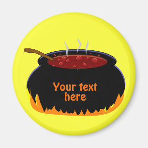 Bubbling Witch Cauldron Fun Halloween Magneet