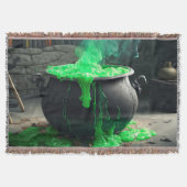 Bubbling Witch's Cauldron Halloween Deken (Voorkant)