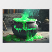 Bubbling Witch's Cauldron Halloween Raamsticker (Vel)