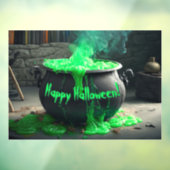 Bubbling Witch's Cauldron Halloween Raamsticker (Vel 3)