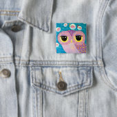 Bubbling with Love Vierkante Button 5,1 Cm (In situ)