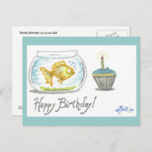 "Bubbly Birthday" postcard Briefkaart (Voorkant / Achterkant)