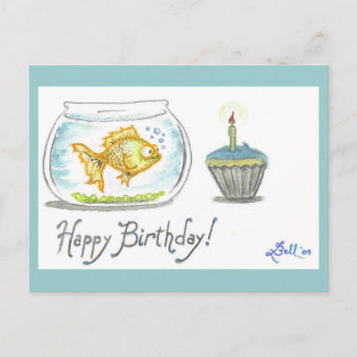 "Bubbly Birthday" postcard Briefkaart