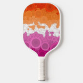 Bubbly Bohemian Groovy Abstract Lesbisch Pride Fla Pickleball Paddle (Voorkant)