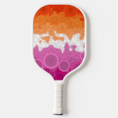 Bubbly Bohemian Groovy Abstract Lesbisch Pride Fla Pickleball Paddle (Achterkant)