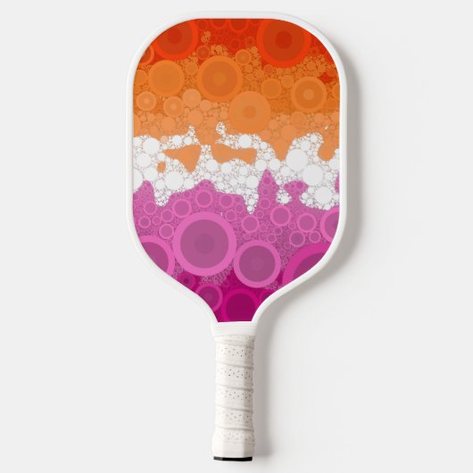 Bubbly Bohemian Groovy Abstract Lesbisch Pride Fla Pickleball Paddle (Achterkant)