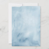 Bubbly Brunch Blue Hydrangea Baby shower Kaart (Achterkant)