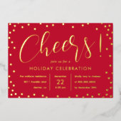 Bubbly Cheer Foil Fête Invitation (Recto)