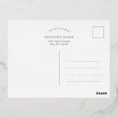 Bubbly Cheer Foil Holiday Invitation Carte postale (Verso)