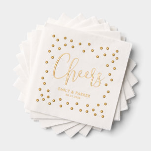 Bubbly Cheval Mariage Fête Foil Napkins