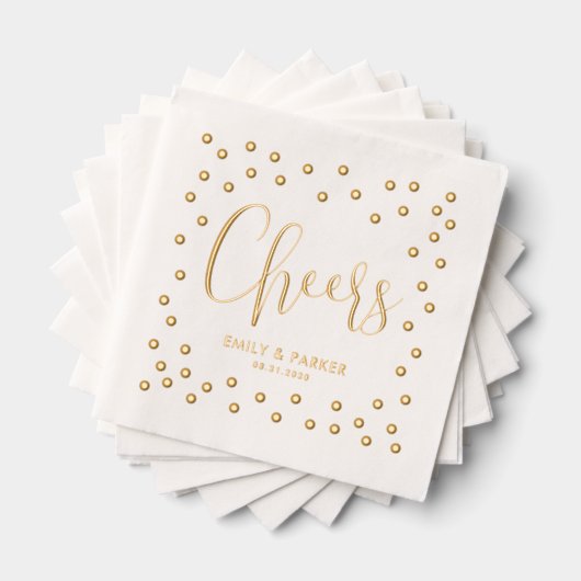 Bubbly Cheval Mariage Fête Foil Napkins (Insitu (empilé))