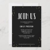 Bubbly Chic EDITABLE COULEUR Graduation Invitation (Dos)