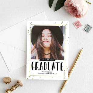 Bubbly Chic EDITABLE COULEUR Graduation Invitation