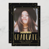 Bubbly Chic EDITABLE COULEUR Graduation Invitation (Devant / Derrière)