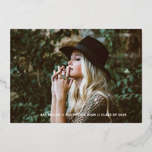 Bubbly Faire-part de graduation de Foil tendance (Recto)