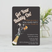 Bubbly Fête Fête Invitation (Debout devant)