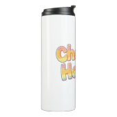 Bubbly Font "Choose Happy" Quote Thermosbeker (Gedraaid links)