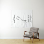 Bubbly Popping Champagne Bottle Wedding Welcome Wandkleed (In Situ (horizontaal))