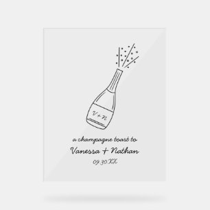 Bubbly Popping Champagne Bouteille Mariage Whimsic