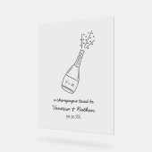 Bubbly Popping Champagne Bouteille Mariage Whimsic (Angle)