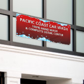 Bubbly Red Car Wash Business aanpassen Spandoek (Buitenkant Gebouw)