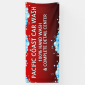 Bubbly Red Car Wash Business aanpassen Spandoek (Verticaal)
