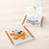 BUBBLY SUN GLAZEN ONDERZETTER (Schuin)