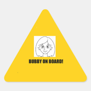 Bubby Aan Boord! Driehoek Sticker