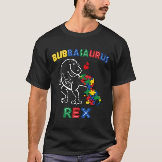 Bubbysaurus Autisme Bewustzijn Broer Dinosaurus Si T-shirt (Voorkant)