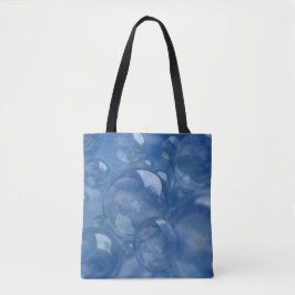 Bubels blauw op deze handige canvas tas