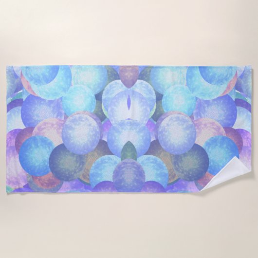 Bubels in pastelregenboogkleuren - 3D-optische tek Strandlaken (Voorkant)