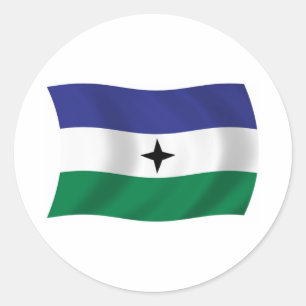 Bubi-nationalistische vlagsticker ronde sticker