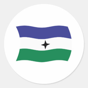 Bubi-nationalistische vlagsticker ronde sticker