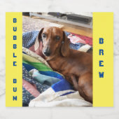 Buble Bum Brew Dachshund Bière Étiquette (Étiquettes simples)