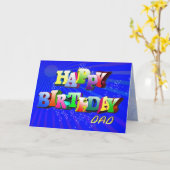 Bubly carte d'anniversaire pour papa (Fleur jaune)