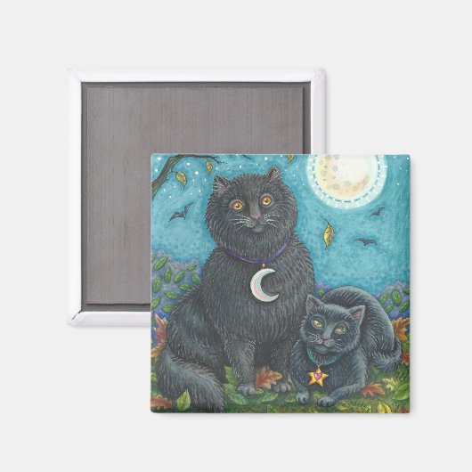 BUBO EN PYEWACKET, ZWARTE CATEGORIE MAGNET Square Magneet (Voorkant / Achterkant)