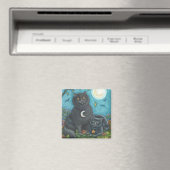 BUBO EN PYEWACKET, ZWARTE CATEGORIE MAGNET Square Magneet (Insitu (Vaatwasser))