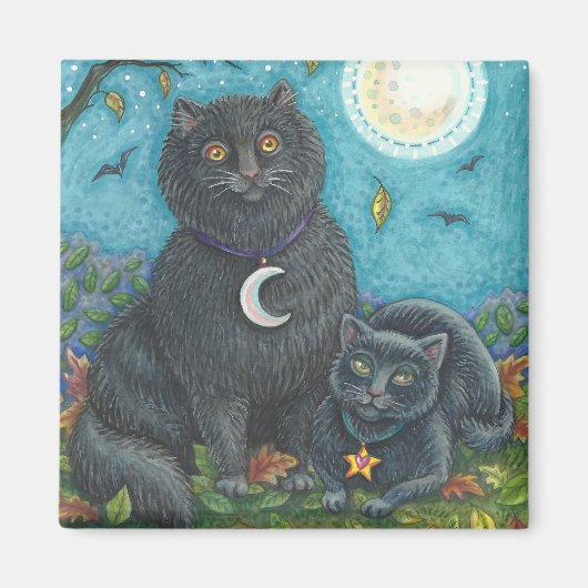 BUBO EN PYEWACKET, ZWARTE CATEGORIE MAGNET Square Magneet (Voorkant)
