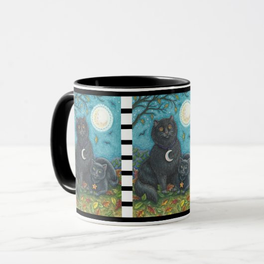 BUBO ET PYEWACKET, CHAT NOIR HALLOWEEN COMBO MUG (Devant gauche)