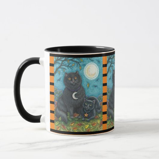 BUBO ET PYEWACKET, CHAT NOIR HALLOWEEN COMBO MUG (Gauche)