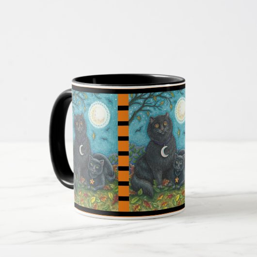 BUBO ET PYEWACKET, CHAT NOIR HALLOWEEN COMBO MUG (Devant gauche)