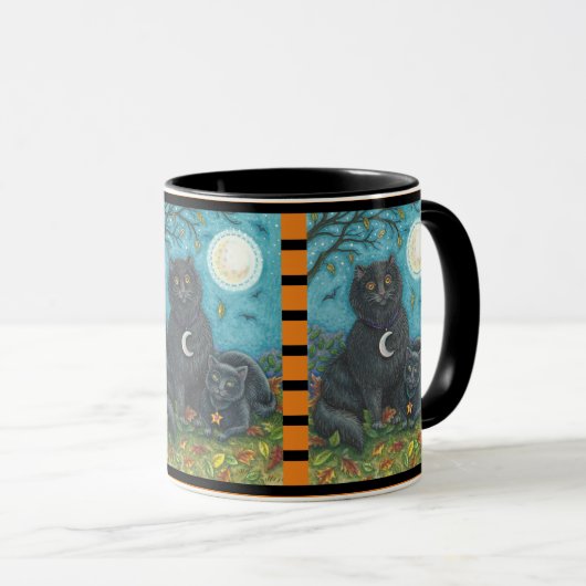BUBO ET PYEWACKET, CHAT NOIR HALLOWEEN COMBO MUG (Devant droit)