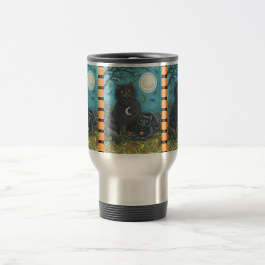 BUBO ET PYEWACKET, CHATS NOIRS VOYAGE COMMUTER MUG (Centre)