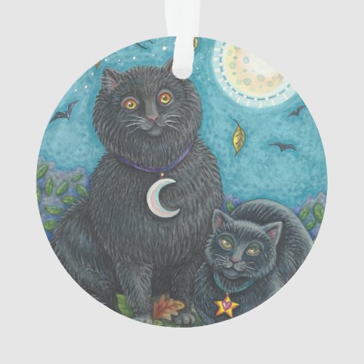 BUBO & PYEWACKET, CHATS NOIRS VACANCES ORNAMENT Rn (dos)