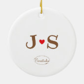 Bubu and Moonch, Scooter, Couple Initial Keramisch Ornament (Achterkant)