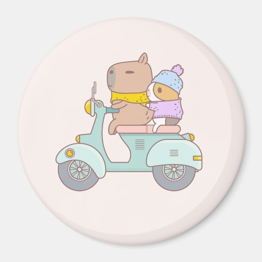 Bubu en Moonch,  scooter Magneet (Voorkant)