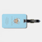 Bubu en Moonch, South Pole Holiday Pattern Bagagelabel (Achterkant horizontaal)