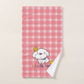bubu et guagua (apso de Lhasa et petit poulet) (Serviette à main)