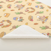 Bubu the Guinea Pig, Herfst and Pie Pattern Sherpa Deken (3/4)